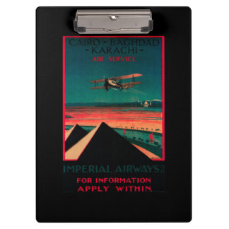 Carpeta De Pinza Poster del vintage del aire de El Cairo - de