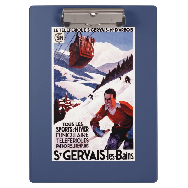 Carpeta De Pinza Poster ferroviario del promo del teleférico de la (Anverso)