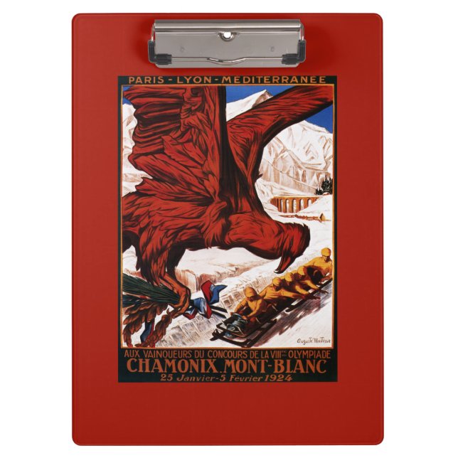 Carpeta De Pinza Poster olímpico de 1924 juegos del invierno (Anverso)