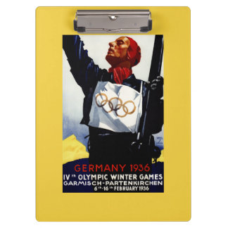 Carpeta De Pinza Poster olímpico del anuncio de 1936 juegos del