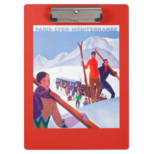 Carpeta De Pinza Poster promocional ferroviario de PLM