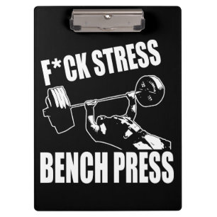 Carpeta De Pinza PRENSA BENCH, F*CK STRESS - Motivación de entrenam