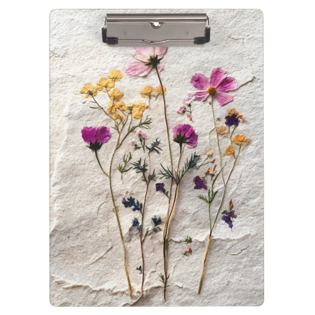 Carpeta De Pinza Pressed Wildflower Botanical Art Clipboard (Anverso)