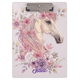 Carpeta De Pinza Pretty Ponies and Petals Horse Binder for Girls