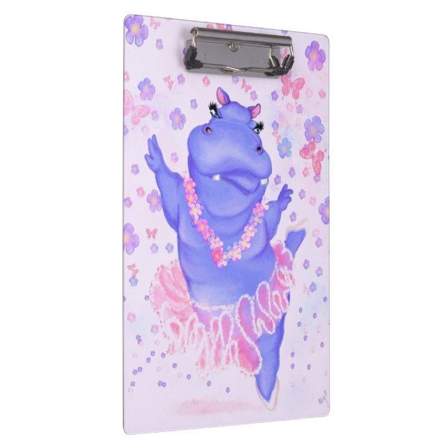 Carpeta De Pinza Prima Ballerina Hippo Clipboard Feliz bailarina (Derecha)