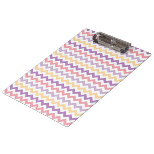 Carpeta De Pinza Primavera Chevron y lunar multi