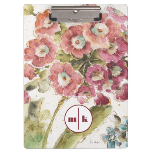 Carpeta De Pinza Primavera rosada del monograma el