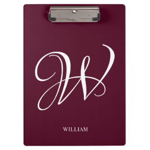 Carpeta De Pinza Primer monograma elegante y personalizado de Borgo