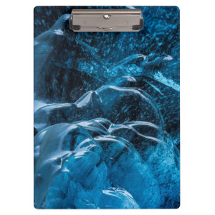 Carpeta De Pinza Primer Plano De Paredes De Hielo Azul