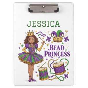 Carpeta De Pinza Princesa de abalorios personalizada - Mardi Gras
