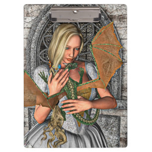 Carpeta De Pinza Princesa y Dragón