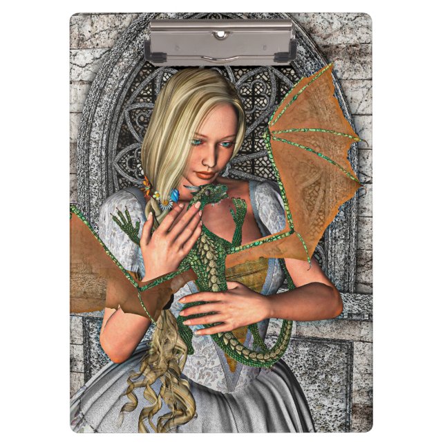 Carpeta De Pinza Princesa y Dragón (Anverso)