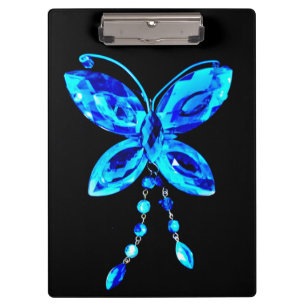 Carpeta De Pinza Prisma azul de la mariposa