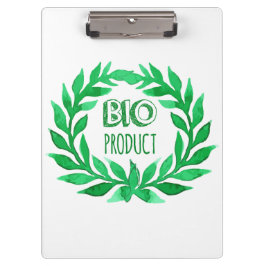 Carpeta De Pinza Producto bio Agua verde Granja de alimentos fresco