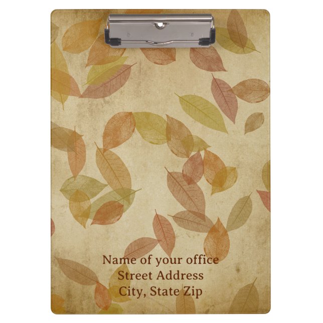 Carpeta De Pinza Profesional de hojas de otoño (Anverso)