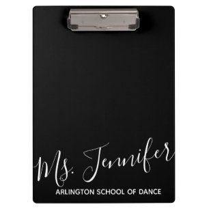 Carpeta De Pinza Profesor con guión elegante personalizado de la