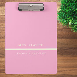 Carpeta De Pinza Profesor Rubor Pink profesional simple