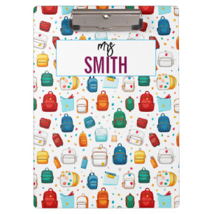 Carpeta De Pinza Profesora personalizada - Nombre personalizado de
