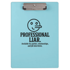 Carpeta De Pinza Professional Liar For Parties, Relationships & Job