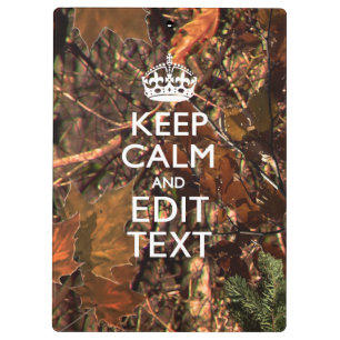 Carpeta De Pinza Profundo Woods Camo Fall Mantén Tranquilo Tu Texto