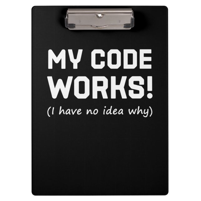 Carpeta De Pinza Programador Mi código funciona (Anverso)