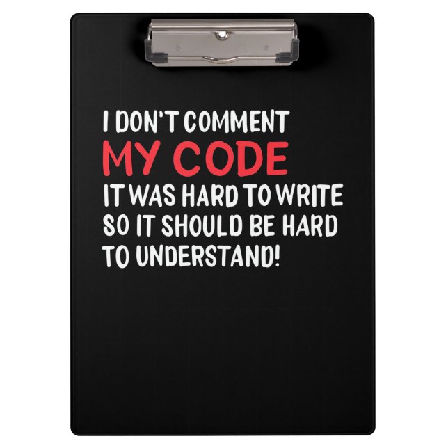Carpeta De Pinza Programador No Comentaré Mi Código (Anverso)
