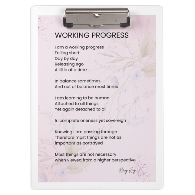 Carpeta De Pinza Progreso de trabajo Fomento Poema de Supresión (Anverso)