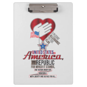 Carpeta De Pinza Promesa de Lealtad de los Estados Unidos