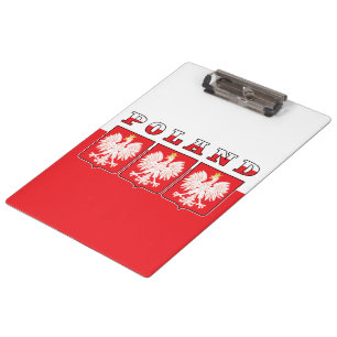 Carpeta De Pinza Protestas con bandera de águila de Polonia