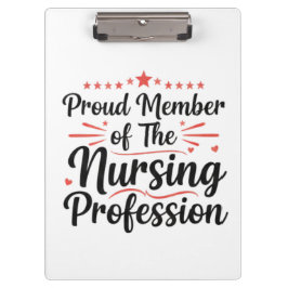 Carpeta De Pinza  Proud Member Nursing Artistic Personalized Gift