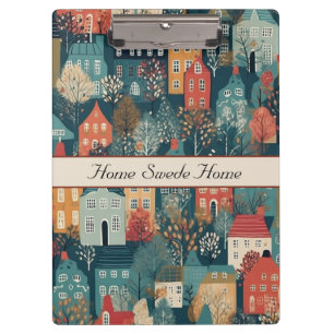 Carpeta De Pinza Pueblo acogedor Hygge Arte popular nórdico, person