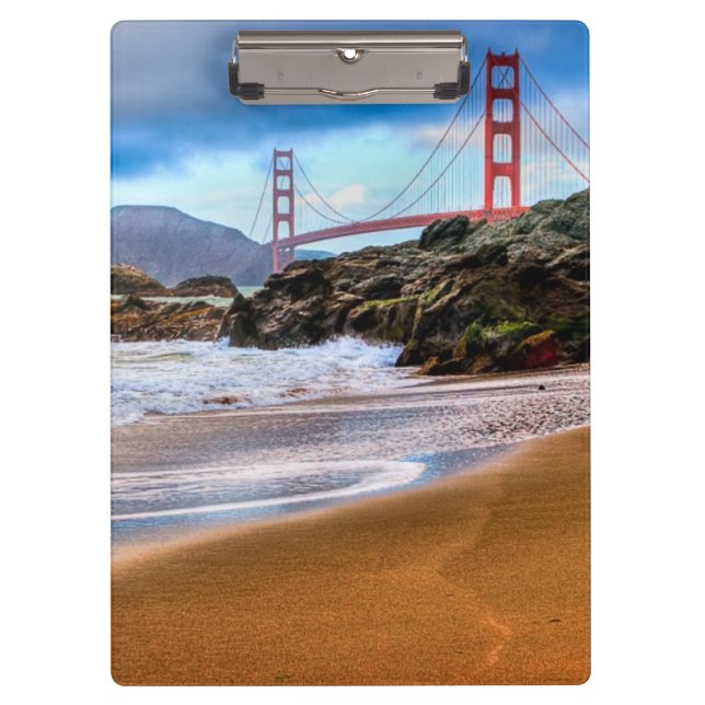 Carpeta De Pinza Puente Golden Gate en la puesta del sol (Anverso)