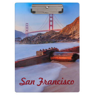 Carpeta De Pinza Puente Golden Gate en San Francisco, Baker Beach