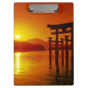 Carpeta De Pinza Puerta O-Torii, santuario Itsukushima, Miyajima,