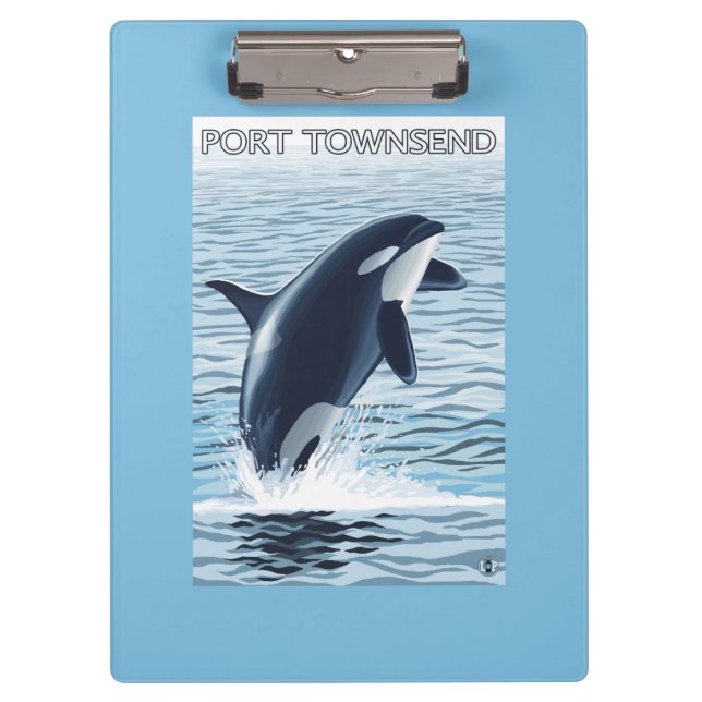 Carpeta De Pinza Puerto Townsend, salto de WashingtonOrca (Anverso)