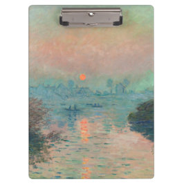 Carpeta De Pinza Puesta de sol de Monet en el Sena Impresionismo de