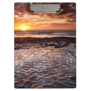 Carpeta De Pinza Puesta de sol en la playa, California