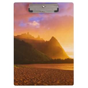Carpeta De Pinza Puesta de sol en la playa dorada, Hawái