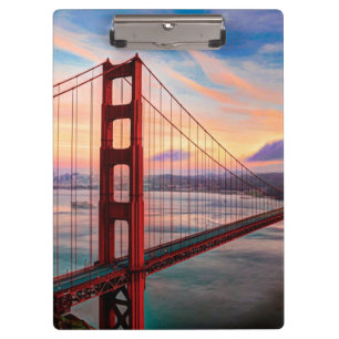 Carpeta De Pinza Puesta del sol hermosa del invierno en puente