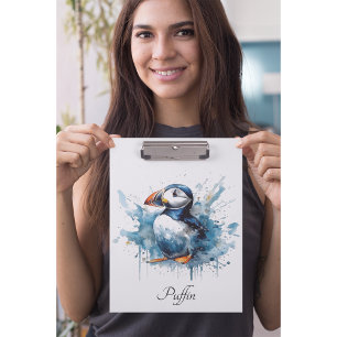 Carpeta De Pinza Puffin Splash, personalizado