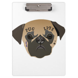 Carpeta De Pinza Pug Lovers   Vida útil de cute pug