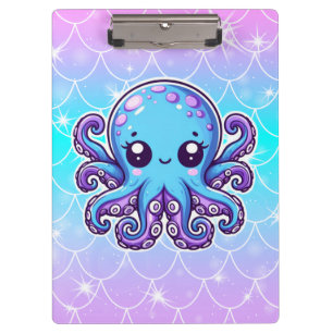 Carpeta De Pinza Pulpo azul lindo
