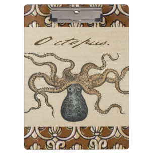 Carpeta De Pinza Pulpo Kraken Antiguo Marino Vida Silvestre Costera