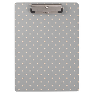 Carpeta De Pinza Punto blanco fondo gris elegante lunares punteado