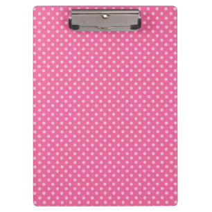 Carpeta De Pinza Punto blanco fondo rosa elegante lunares punteado