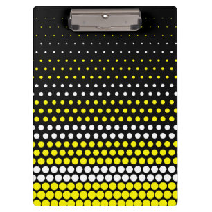 Carpeta De Pinza Punto de Polka blanco y amarillo Cadmio