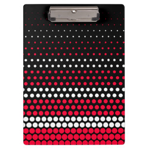 Carpeta De Pinza Punto de polka blanco y rojo carmín