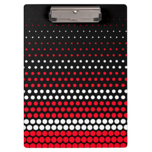 Carpeta De Pinza Punto de Polka Blanco y Rojo de Cadmio