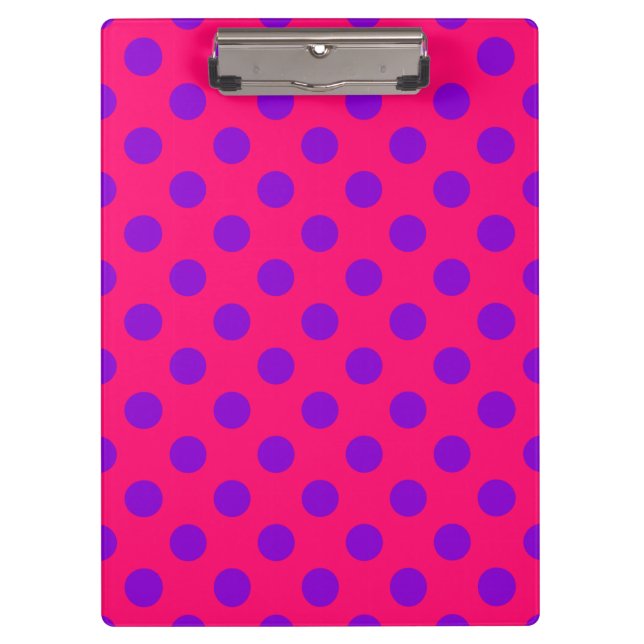 Carpeta De Pinza Punto de polka morado sobre cereal (Anverso)