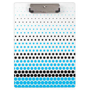 Carpeta De Pinza Punto de polka negro y capri